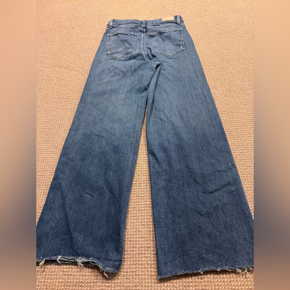 Paige Anessa Wide Leg Jean in Flamenco Distressed 30 - Picture 9 of 12